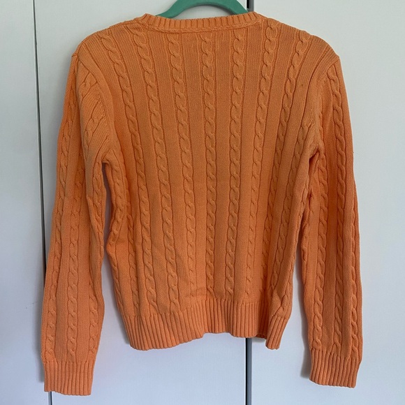 Vintage Tommy Hilfiger Orange Cable Knit Sweater - Picture 2 of 4